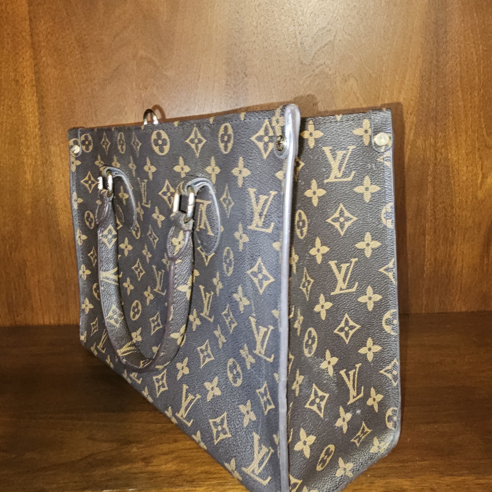Louis Vuitton Monogram Tote in Dark Brown and Tan - Picture 7 of 8